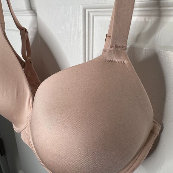 Natori Frame Underwire Contour Bra 30G Cameo Rose Combo Lace Nude Beige - Picture 6 of 7